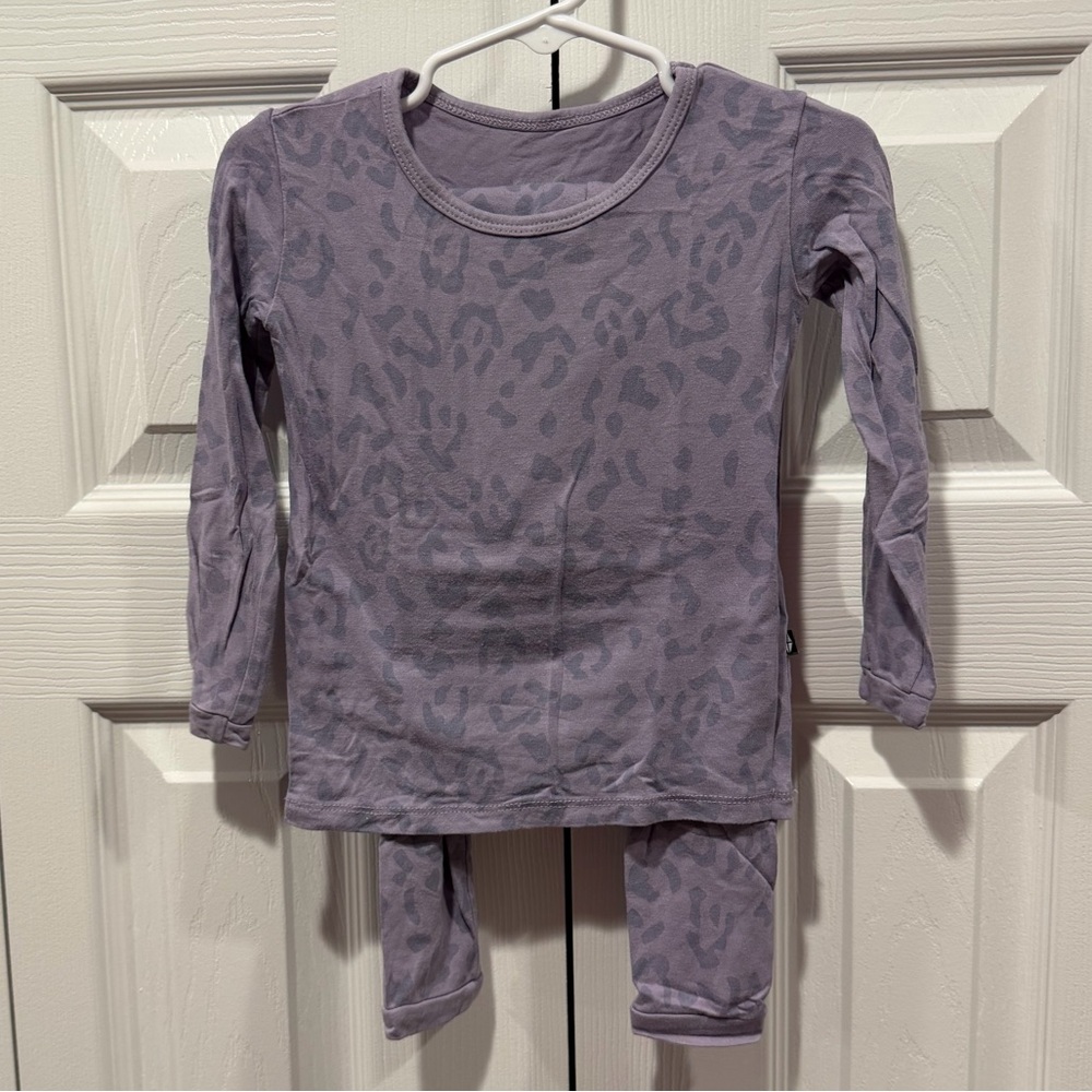 Kyte BABY Lavender Purple Leopard Print Kids Pajama Set